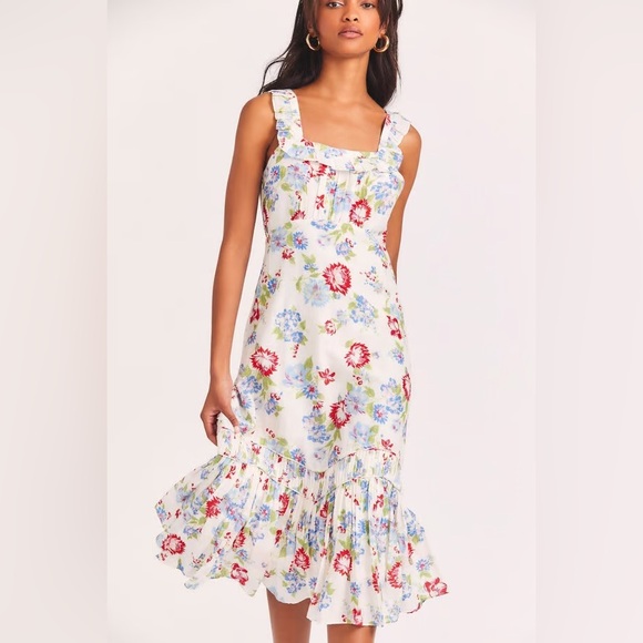 LoveShackFancy Weslan Midi Dress - Picture 1 of 9